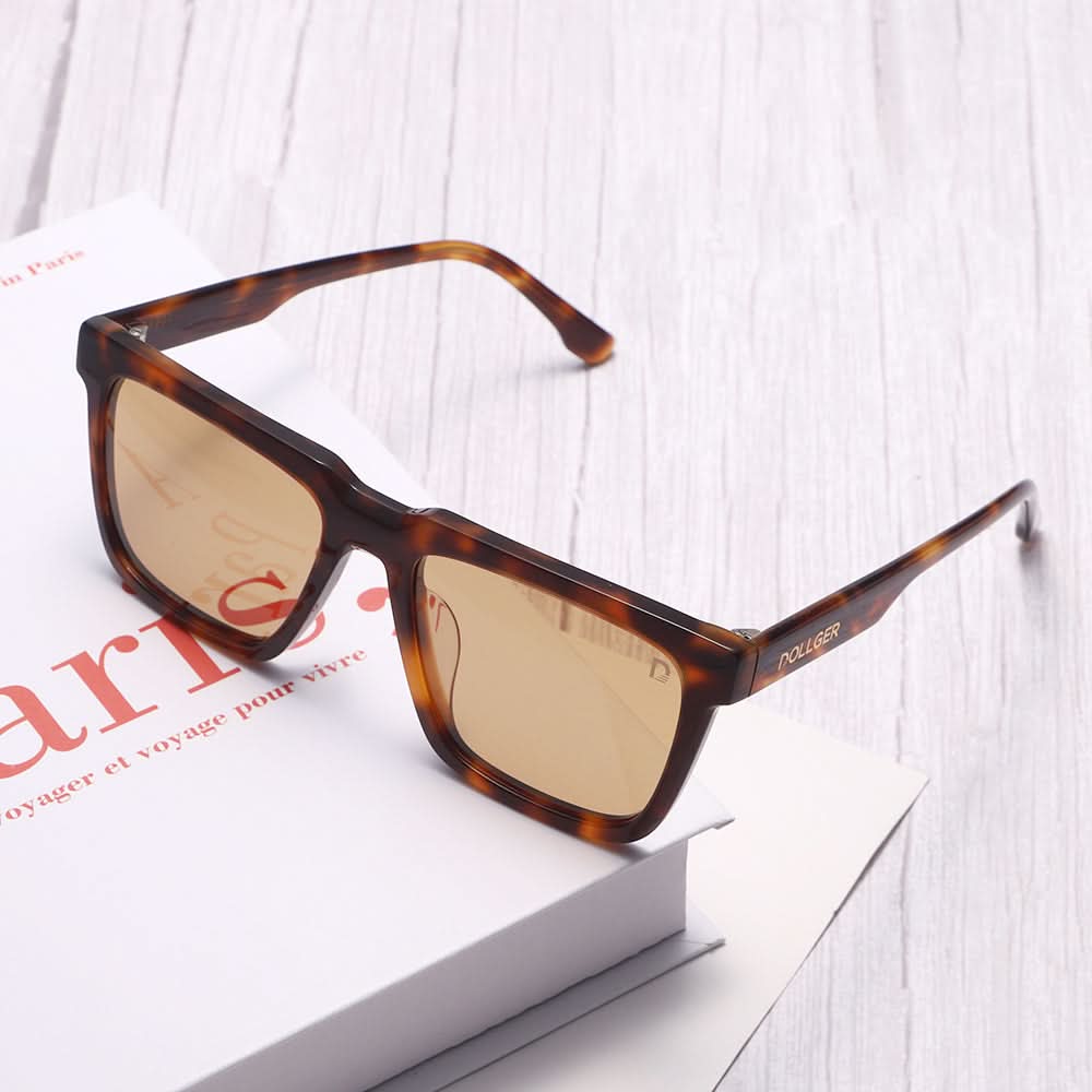 Dollger Square Hipster Acetate Square Tinted Sunglasses