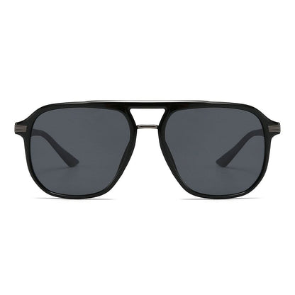 Rectangular polarized oversized mirror driving sunglasses