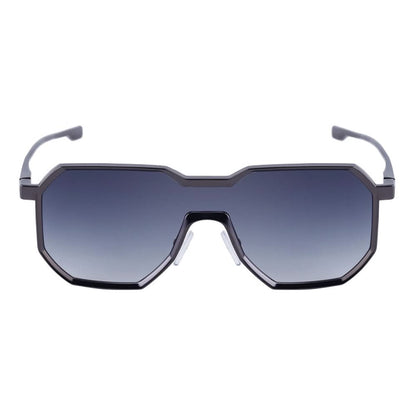 Punk style one piece large frame polygonal trendy sunglasses