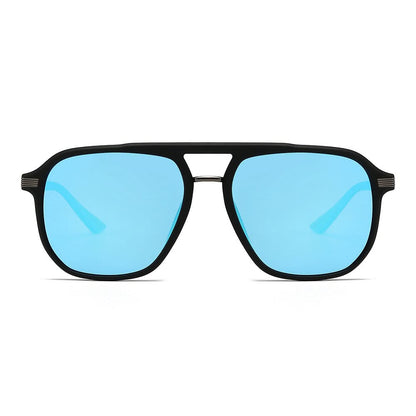 Rectangular polarized oversized mirror driving sunglasses