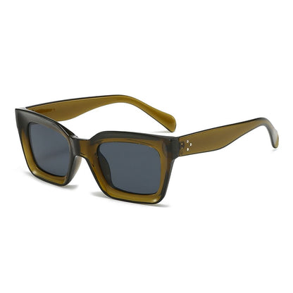 Dollger Thick Acetate Trapezoidal Sunglasses