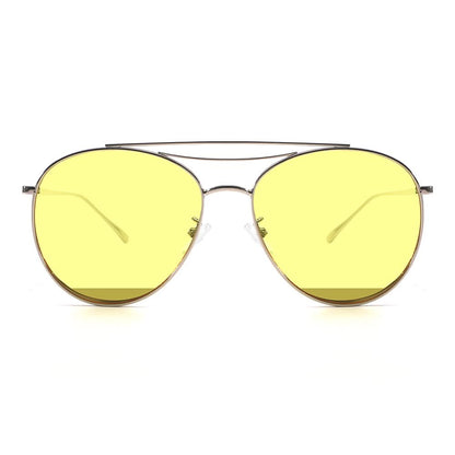 Dollger Polished Silver Aviator Sunglasses