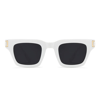 Classic metal rectangular tinted sunglasses