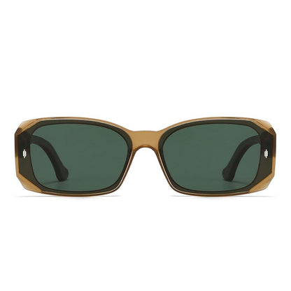 Dollger Square Wooden Temples Retro Sunglasses
