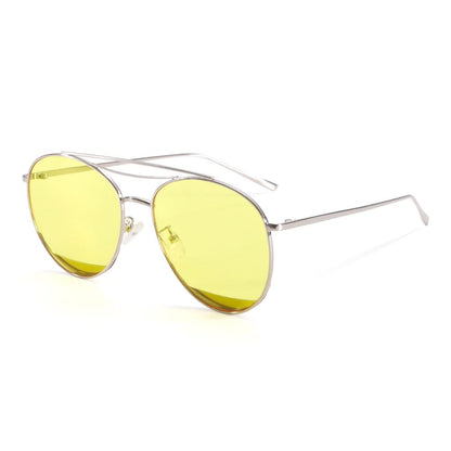 Dollger Polished Silver Aviator Sunglasses