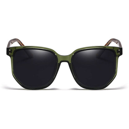 Retro Circle Frame Resin Sunglasses