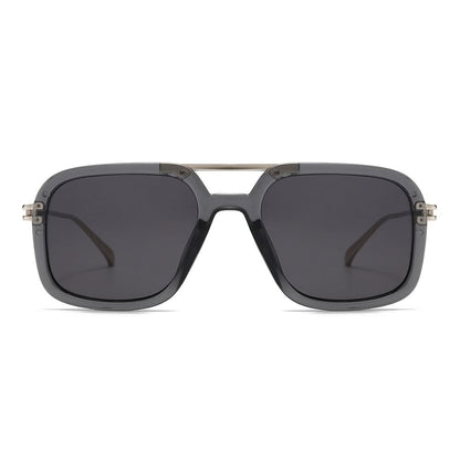 Dollger Oversized Square Aviator Tinted Sunglasses
