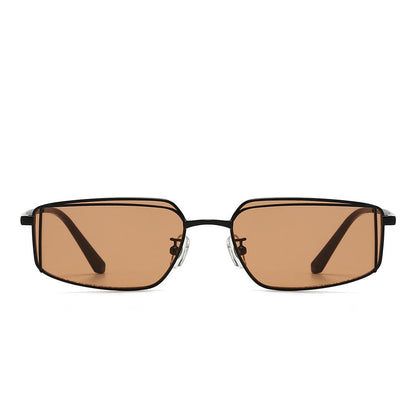 Dollger Rectangular Metal Tinted Sunglasses