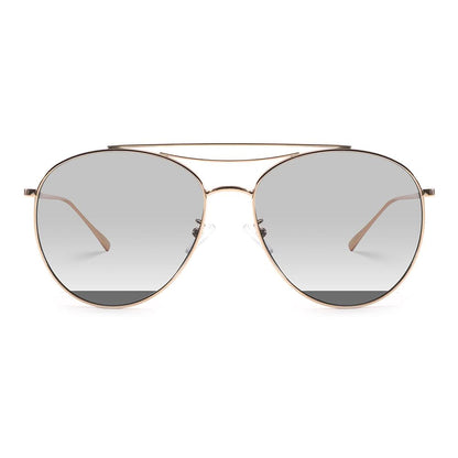 Dollger Polished Silver Aviator Sunglasses