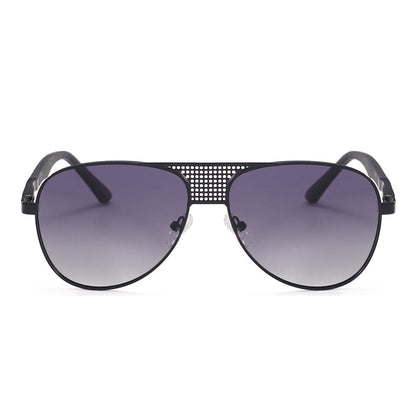 Dollger Silver and Lavender Gradient Aviator Sunglasses