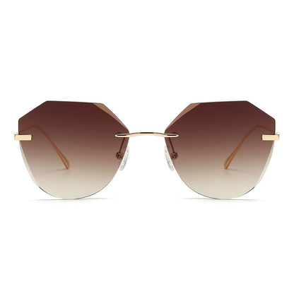 Dollger Irregular Round Tinted Sunglasses