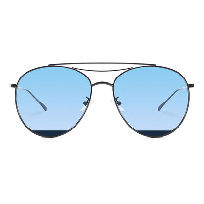 Dollger Polished Silver Aviator Sunglasses