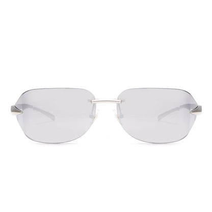 Dollger Rectangle Rimless Tinted Sunglasses