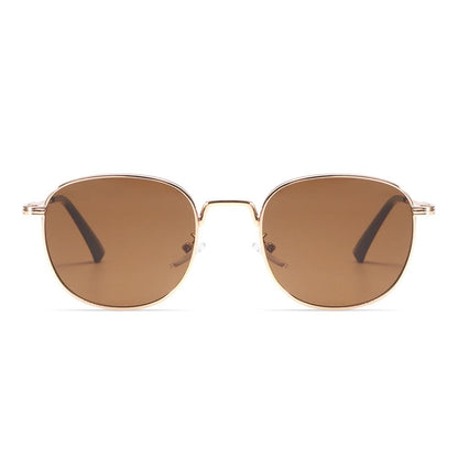 Dollger Rose Gold Retro-Vintage Round Tinted Sunglasses